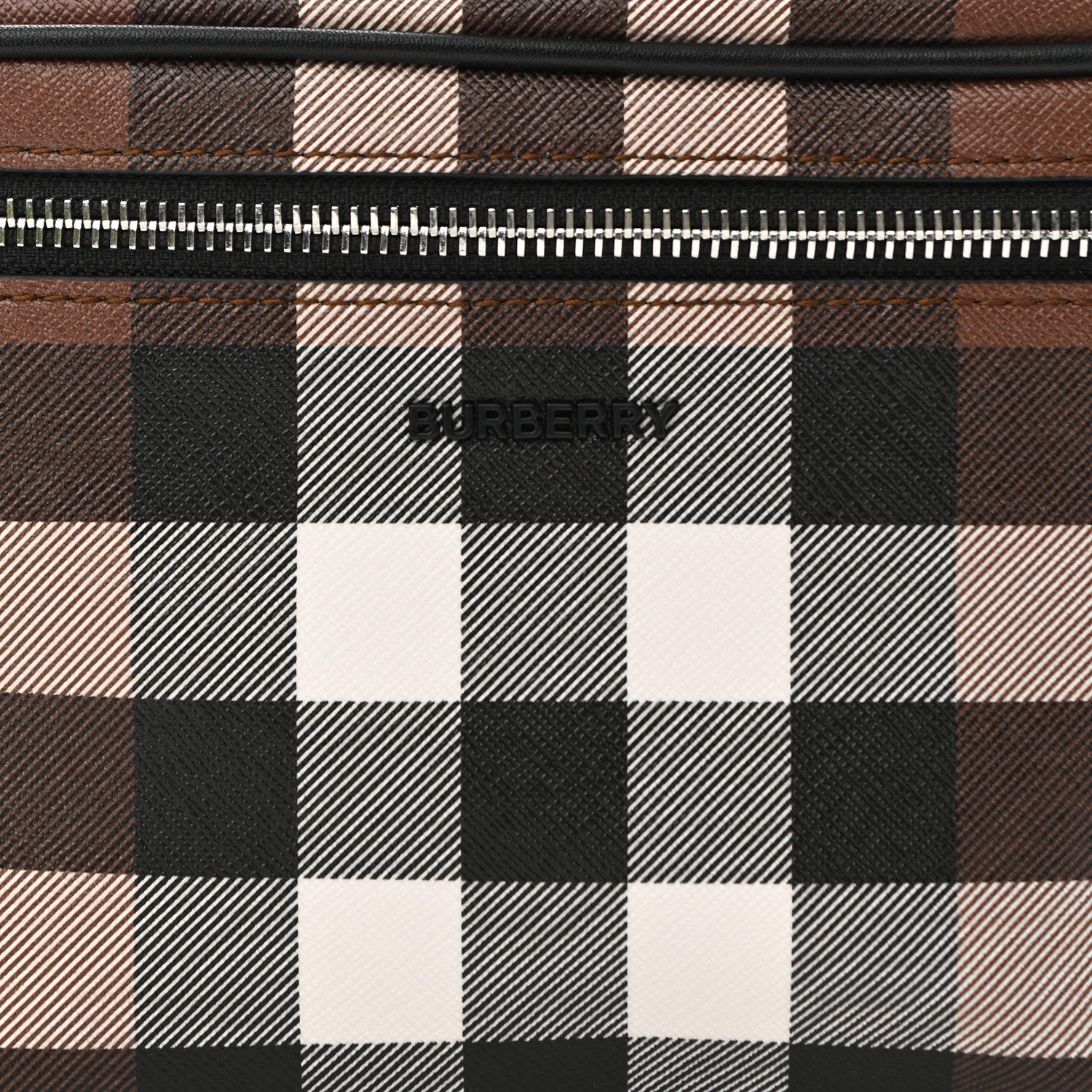 Burberry E-canvas Check Bum Bag Dark Birch Brown 9 of 11