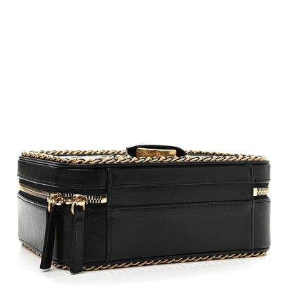 Chanel Goatskin Quilted Medium CC Filigree Vanity Case Black 4 of 9