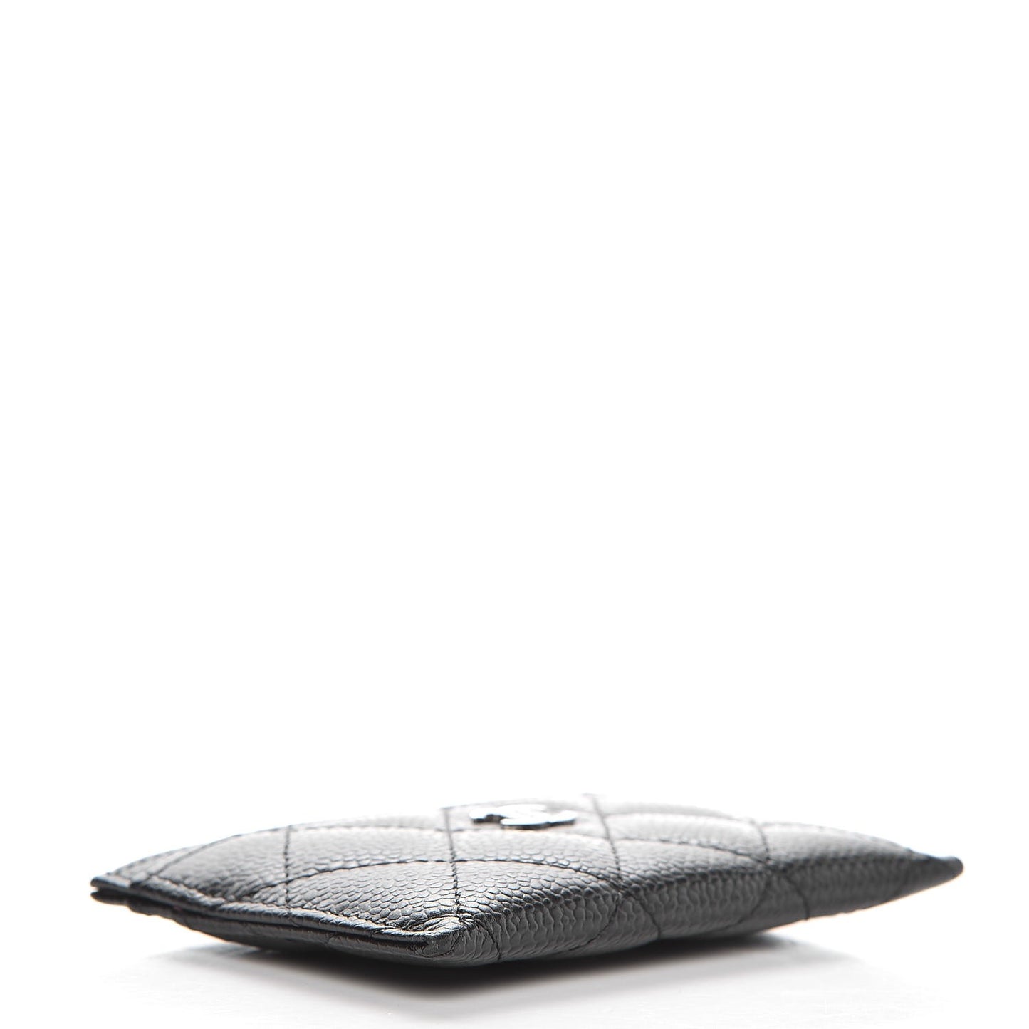 Caviar Quilted Card Holder Black