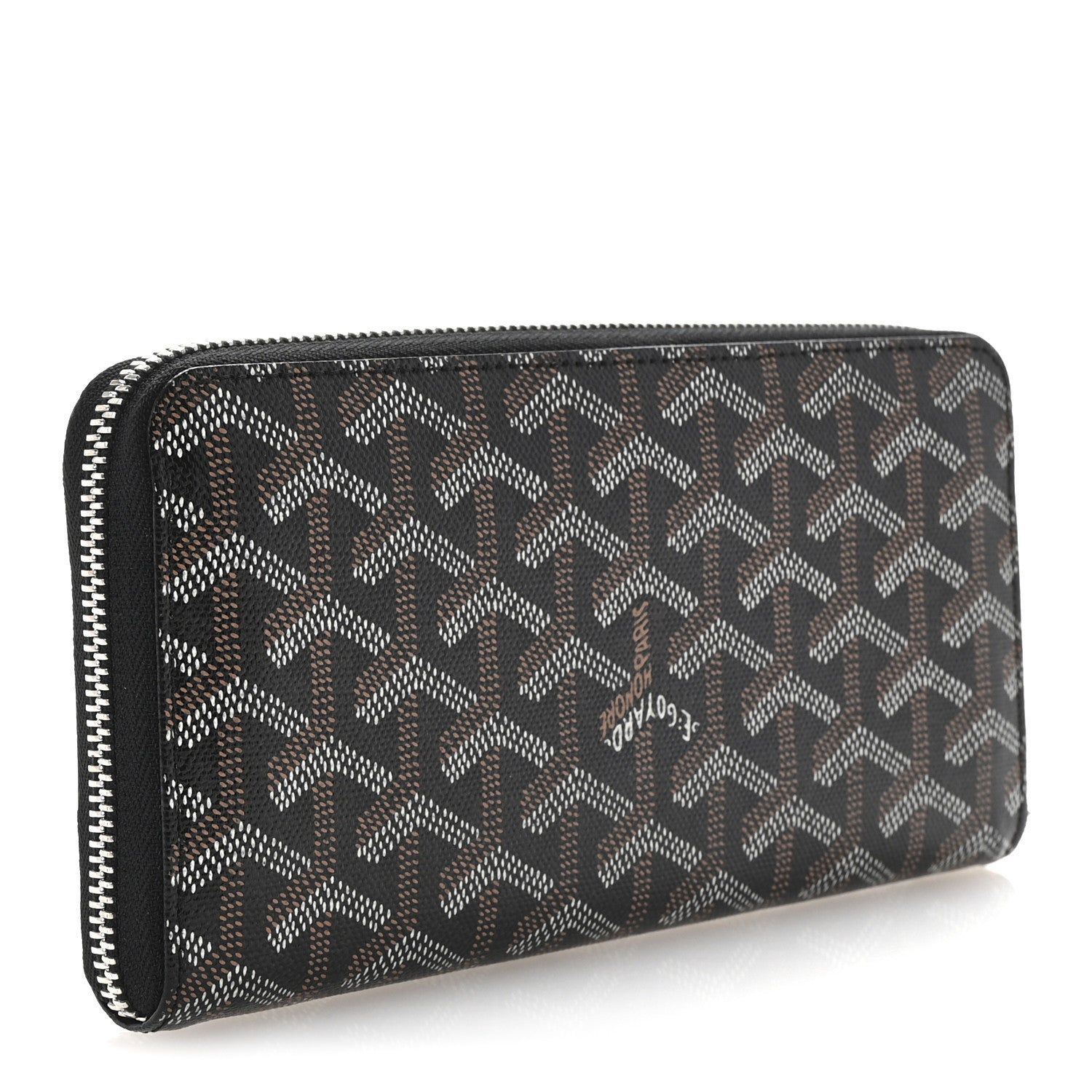 Goyard Goyardine Matignon Zip Around GM Wallet Black 3 of 7