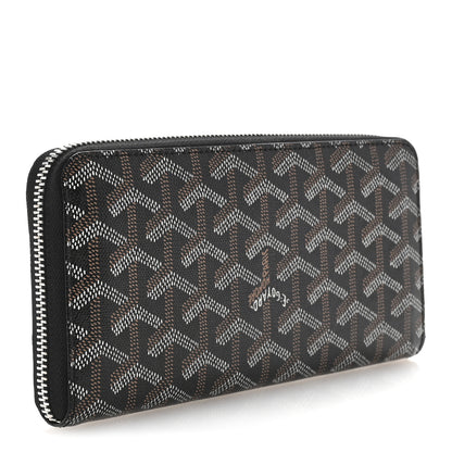 Goyard Goyardine Matignon Zip Around GM Wallet Black 3 of 7