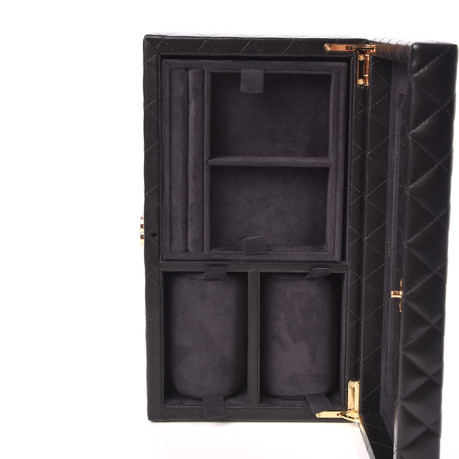 Chanel Lambskin Quilted Jewelry Case Black 8 of 12