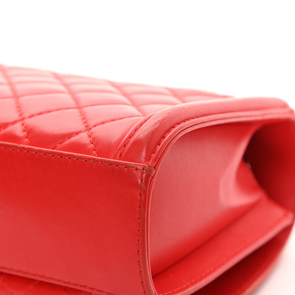 Chanel Lambskin Quilted Small Geometric Flap Red 10 of 20