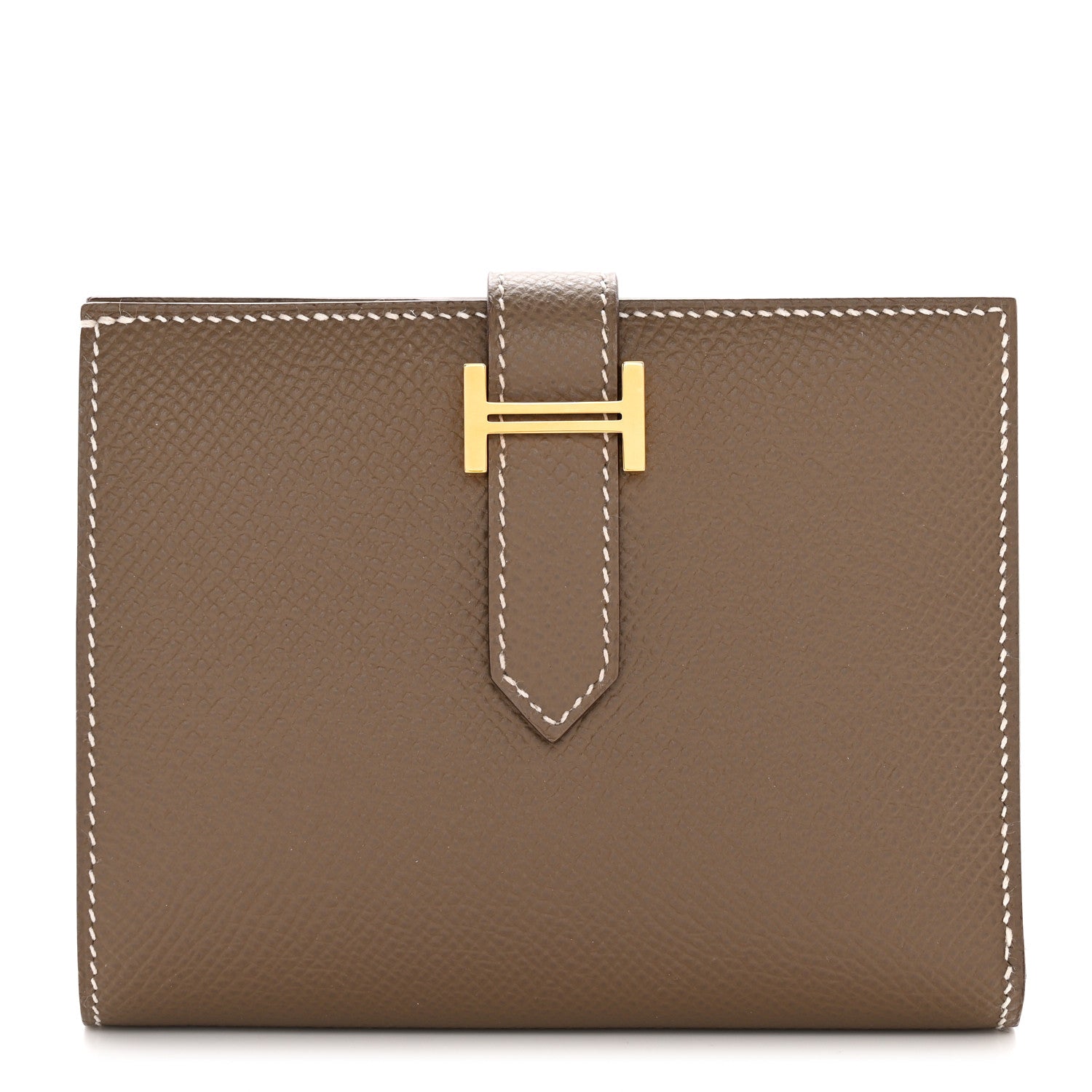 Hermes Epsom Bearn Compact Wallet Etoupe 1 of 8