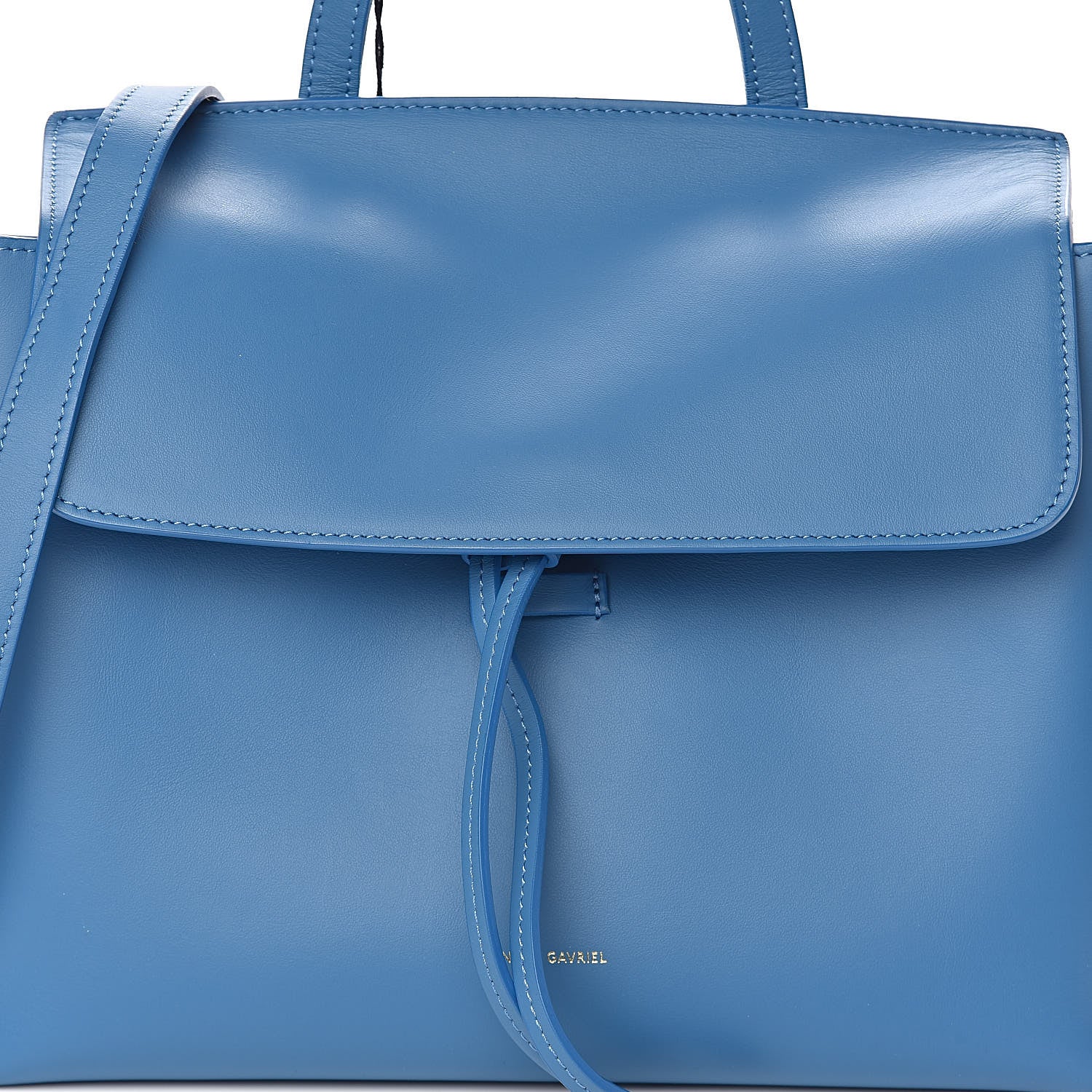 Mansur Gavriel Calfskin Mini Lady Bag Sea Blue 11 of 11
