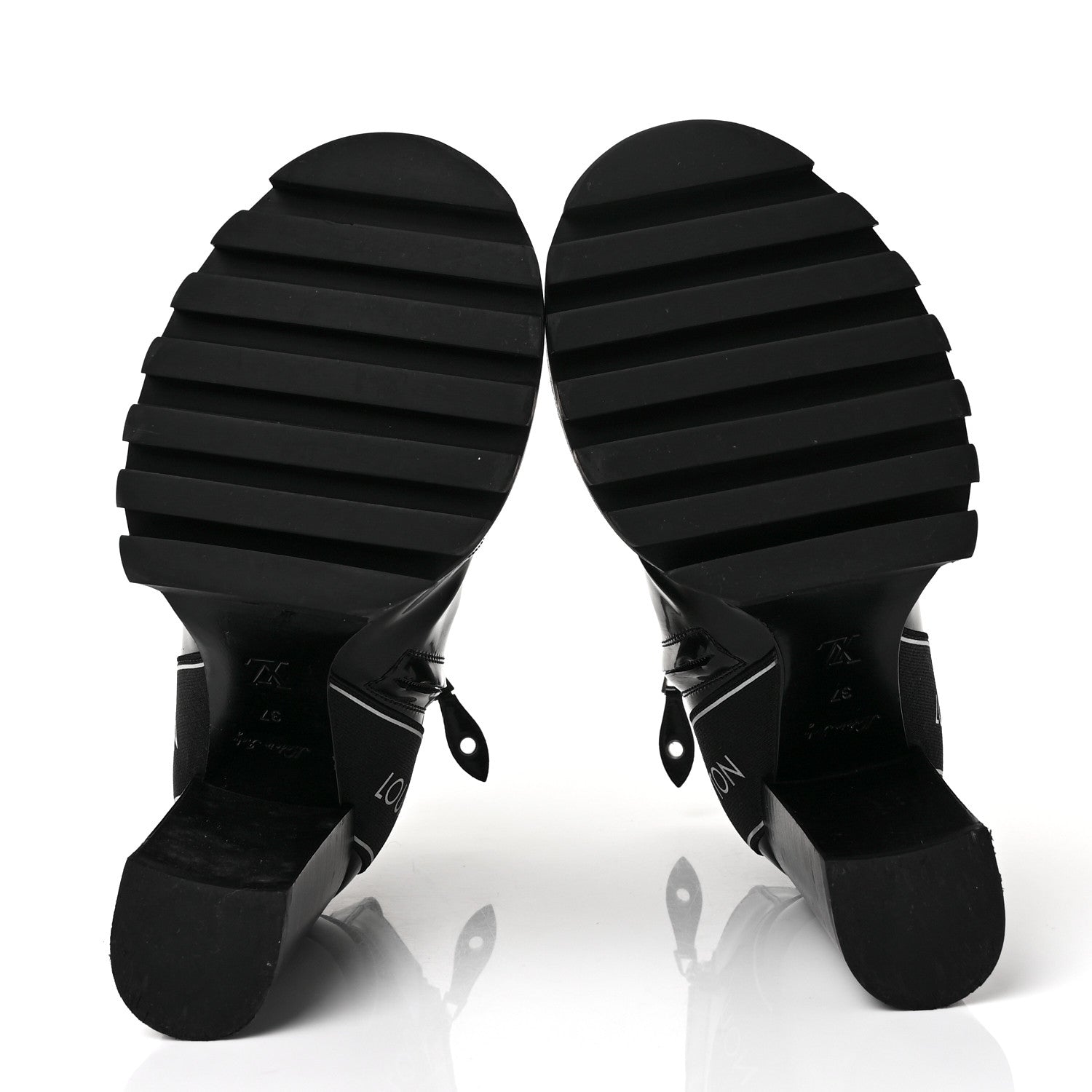 Louis Vuitton Glazed Calfskin Star Trail Ankle Boots 37 Black 5 of 6