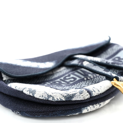 Christian Dior Canvas Embroidered Tie Dye Saddle Bag Blue Multicolor 8 of 10