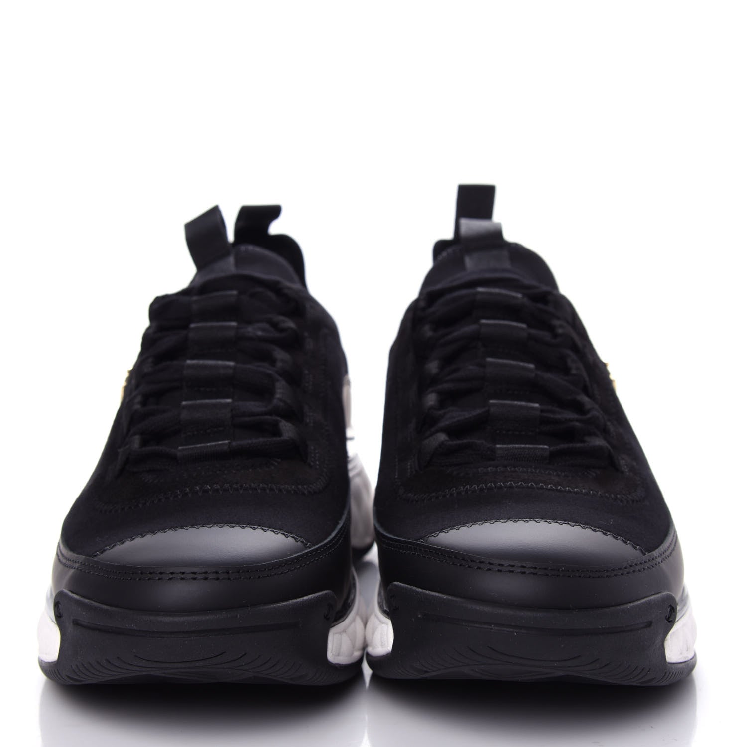 Chanel Velvet Calfskin Mixed Fibers CC Sneakers 38 Black 2 of 11