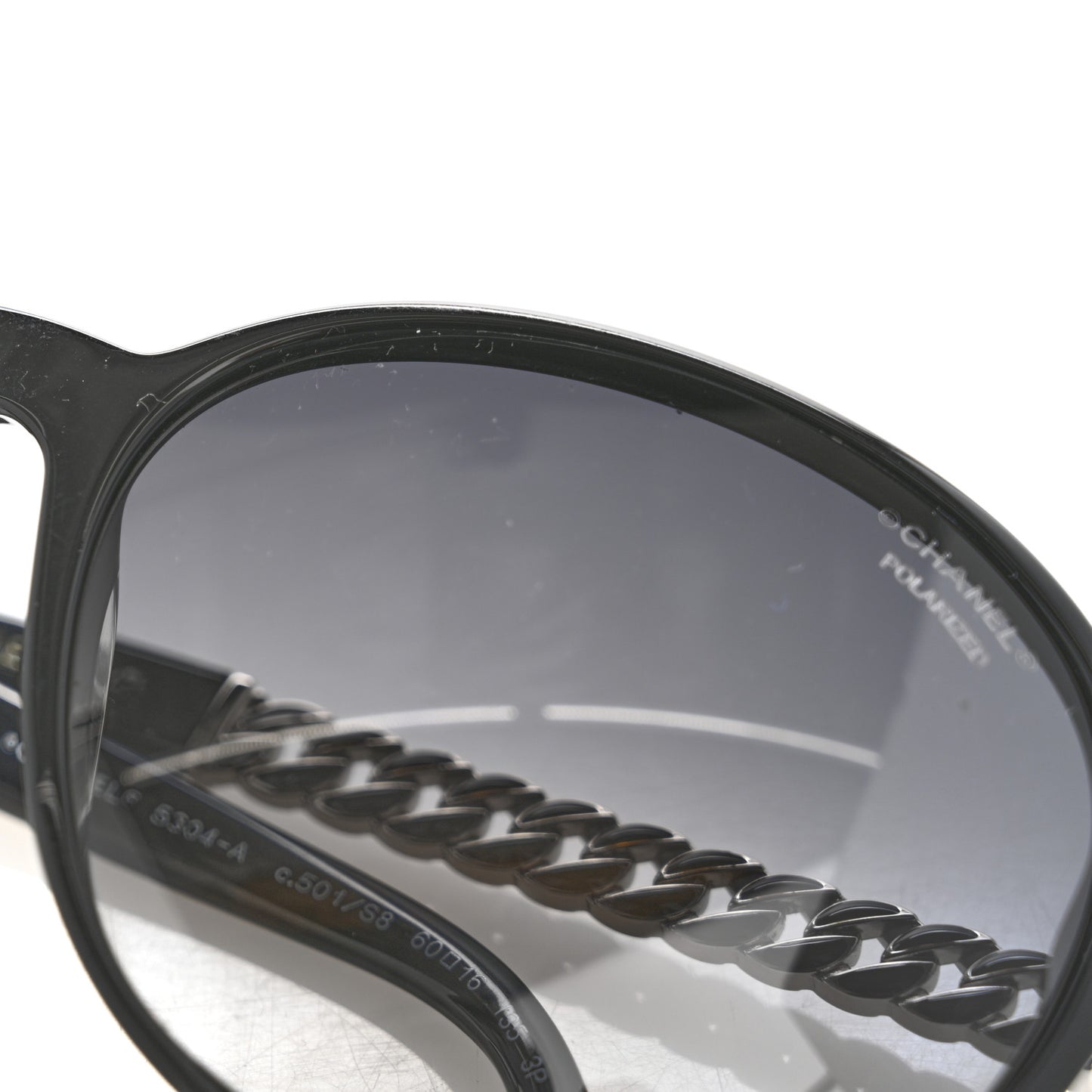 Acetate Chain Sunglasses 5304-A Black