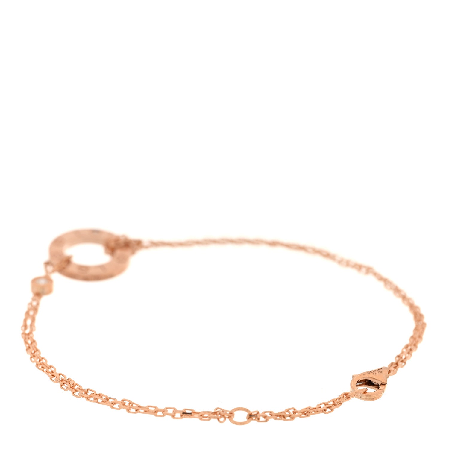 Cartier 18K Pink Gold Diamond LOVE Bracelet 2 of 3