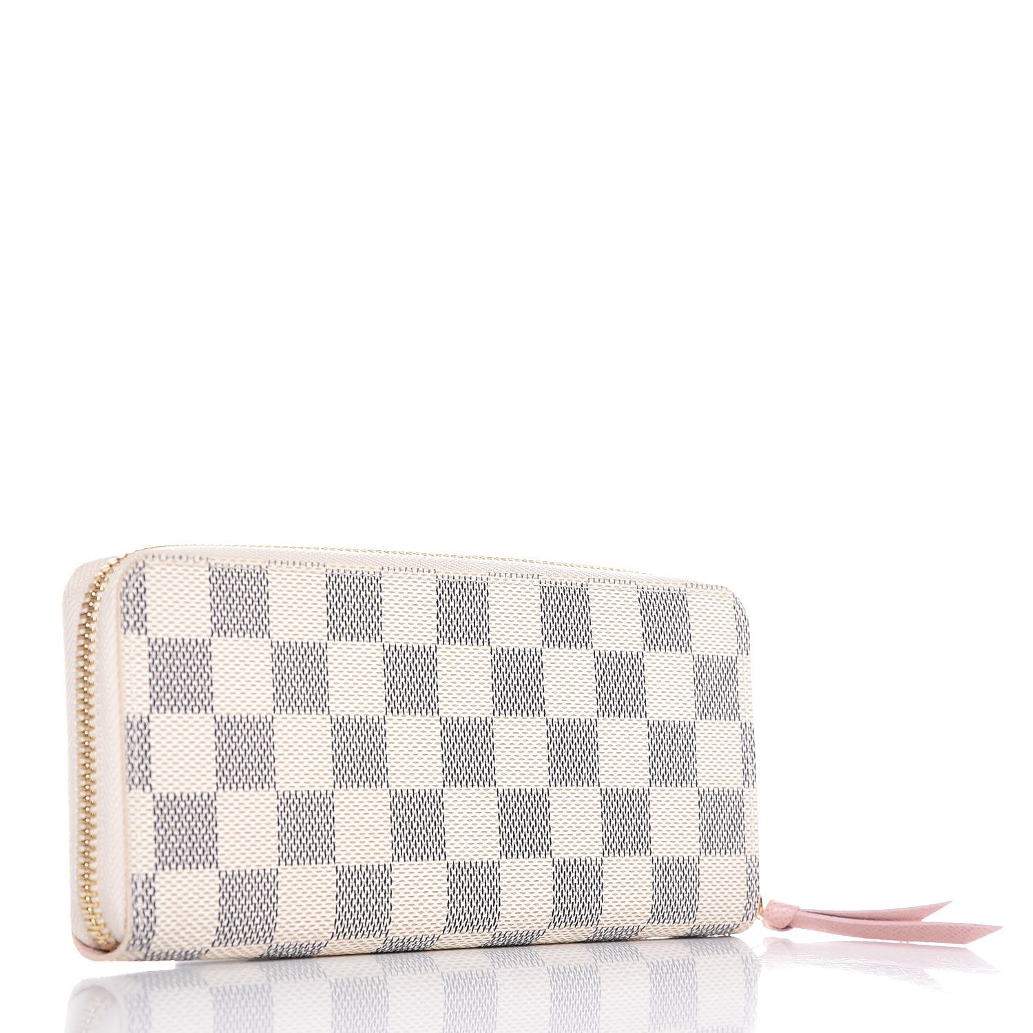Louis Vuitton Damier Azur Clemence Wallet Rose Ballerine 3 of 8