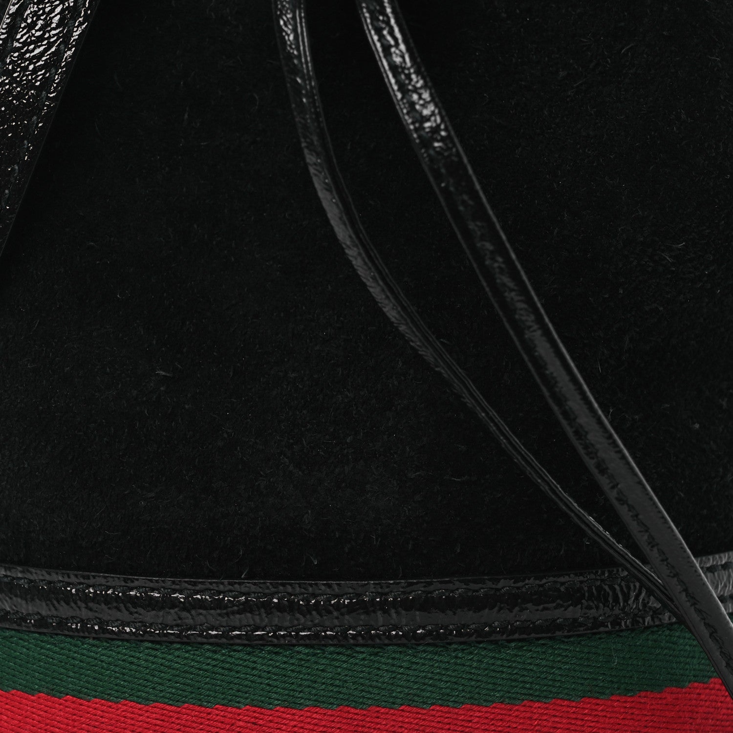Gucci Suede Patent Web Mini Ophidia Bucket Bag Black 8 of 10