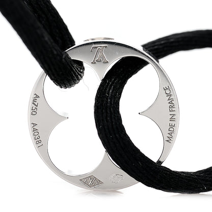 Louis Vuitton 18K White Gold Cord Empreinte Adjustable Bracelet Black 3 of 3