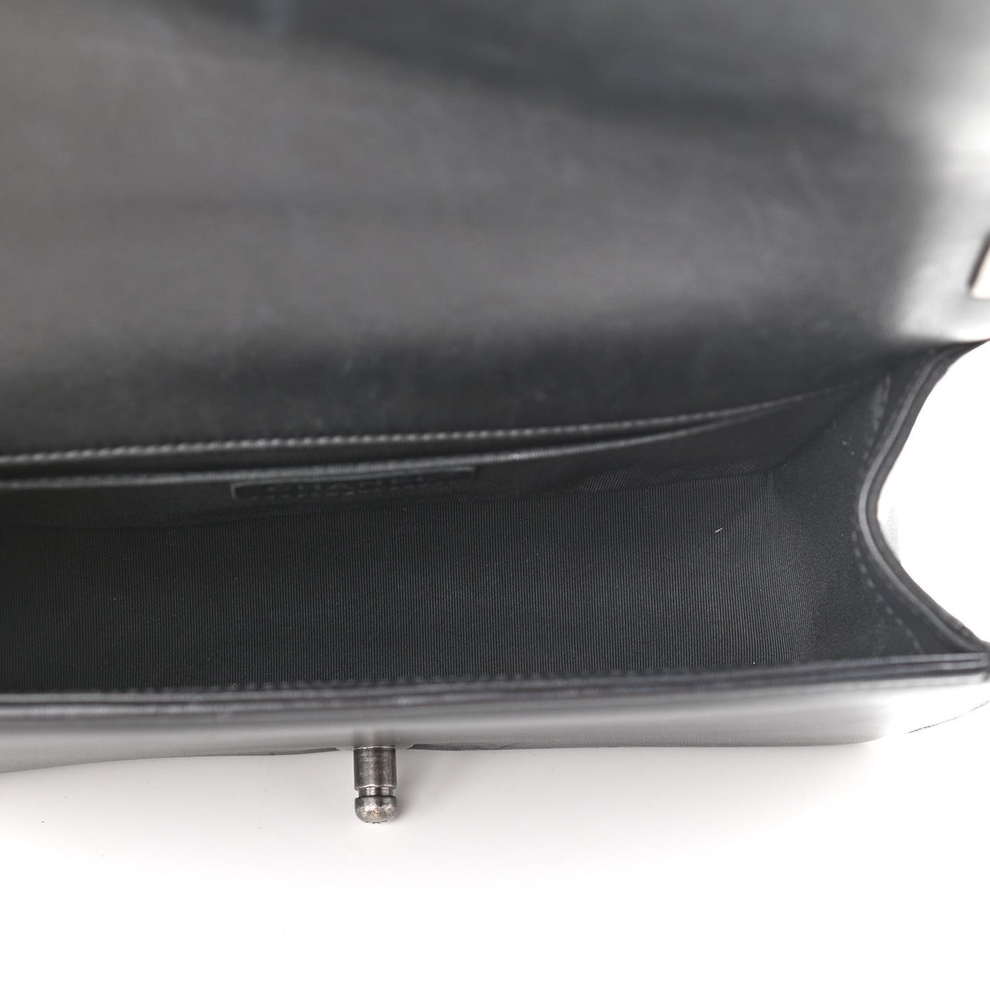 Lambskin Quilted Medium Boy Flap Black