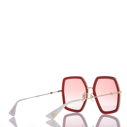 Gucci Acetate Oversize Square Frame GG0106S Red 4 of 7