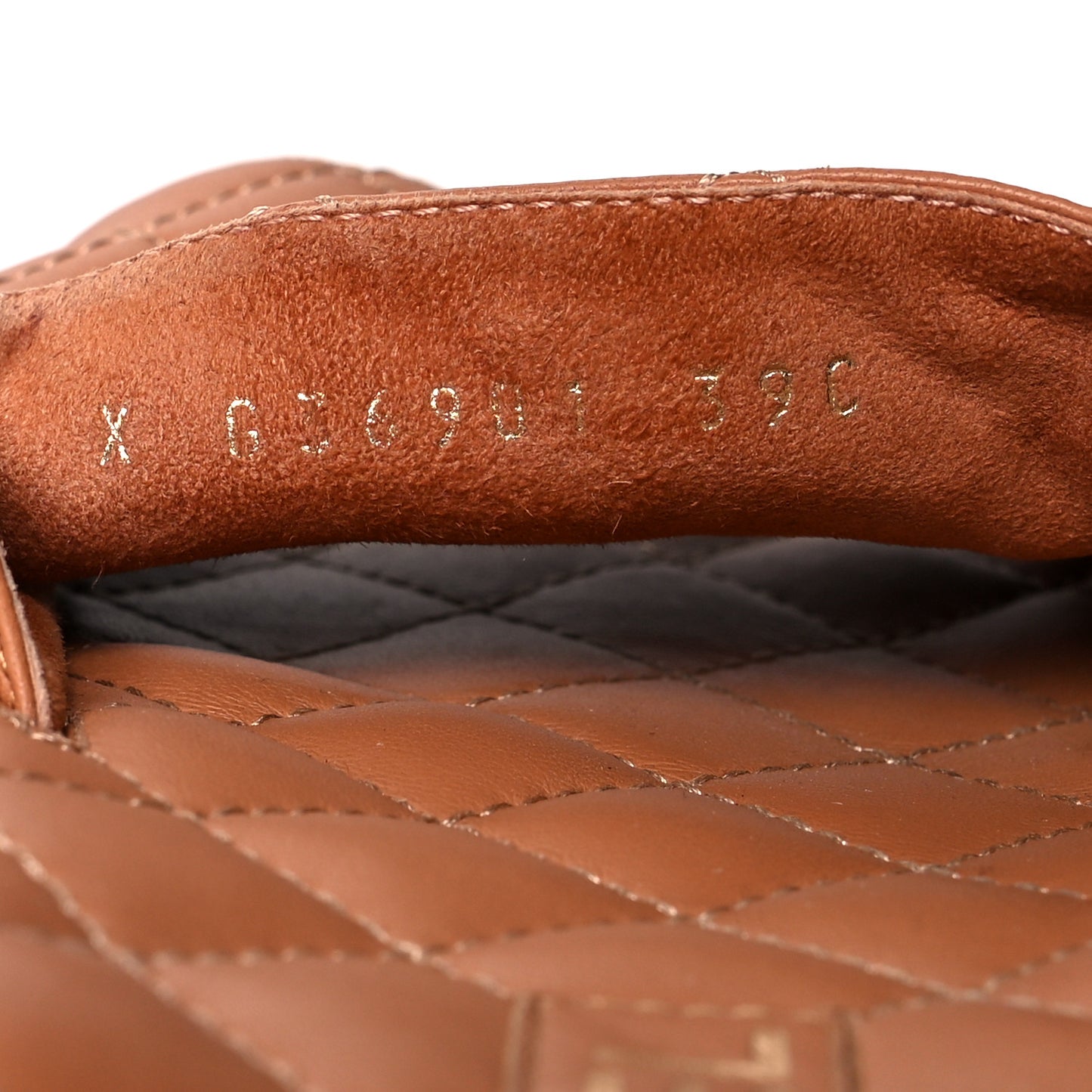 Lambskin Quilted CC Mules Sandals 39 Brown