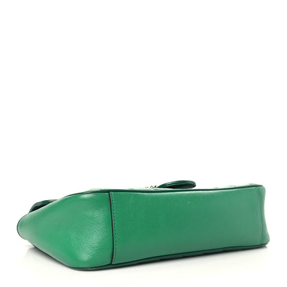 Gucci Azalea Calfskin Enamel Matelasse Diagonal Small Torchon GG Marmont Shoulder Bag New Shamarock Emerald 4 of 10