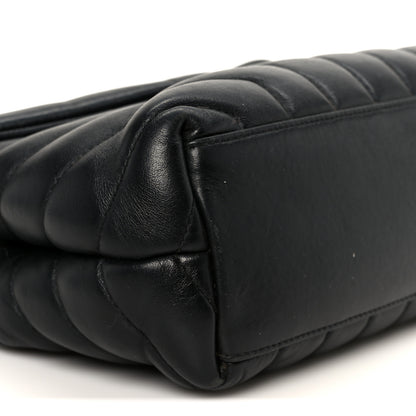 Saint Laurent Calfskin Y Quilted Monogram Monochrome Small Loulou Chain Satchel Black 10 of 14