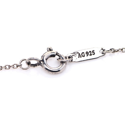 Tiffany Sterling Silver Letter Y Round Pendant Necklace 4 of 6