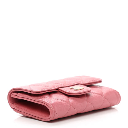 Chanel Caviar Quilted Flap Card Holder Pink 4 of 9