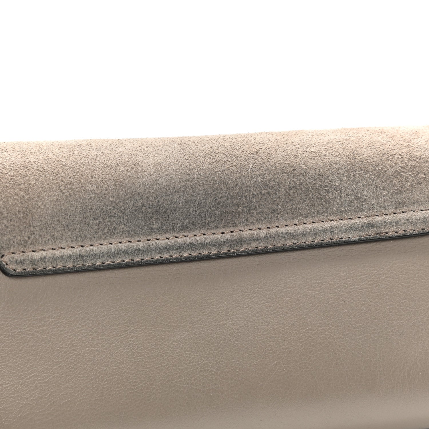 Chloe Suede Calfskin Mini Faye Shoulder Bag Motty Grey 10 of 11