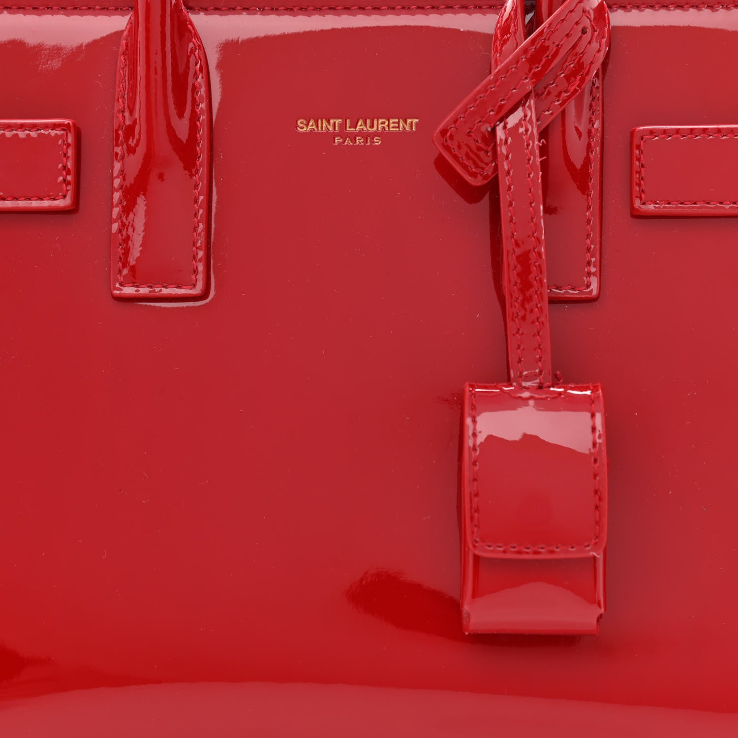 Saint Laurent Patent Nano Sac de Jour Red 8 of 10