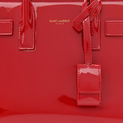 Saint Laurent Patent Nano Sac de Jour Red 8 of 10