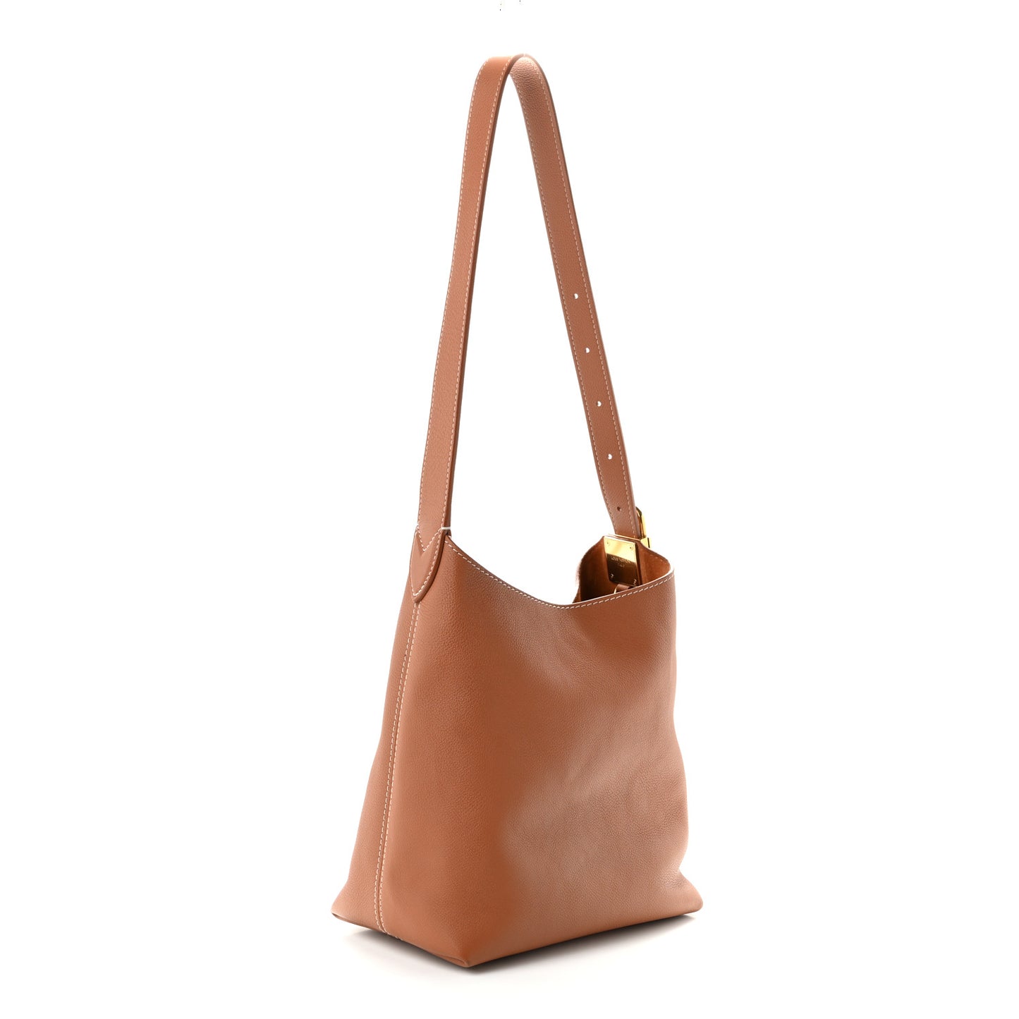 Grained Calfskin Low Key Hobo PM Cognac
