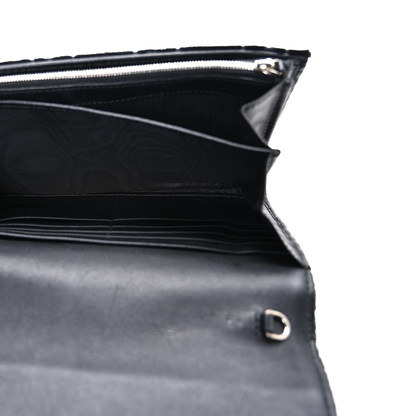 Velvet GG Monogram Mini Dionysus Chain Wallet Black