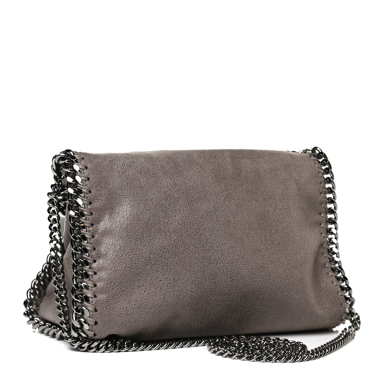 Stella McCartney Shaggy Deer Mini Falabella Fold Over Tote Ash Grey 3 of 13