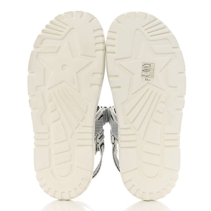 Christian Dior Technical Knit Jute Dioract 10mm Sandals 40 White Black 5 of 8