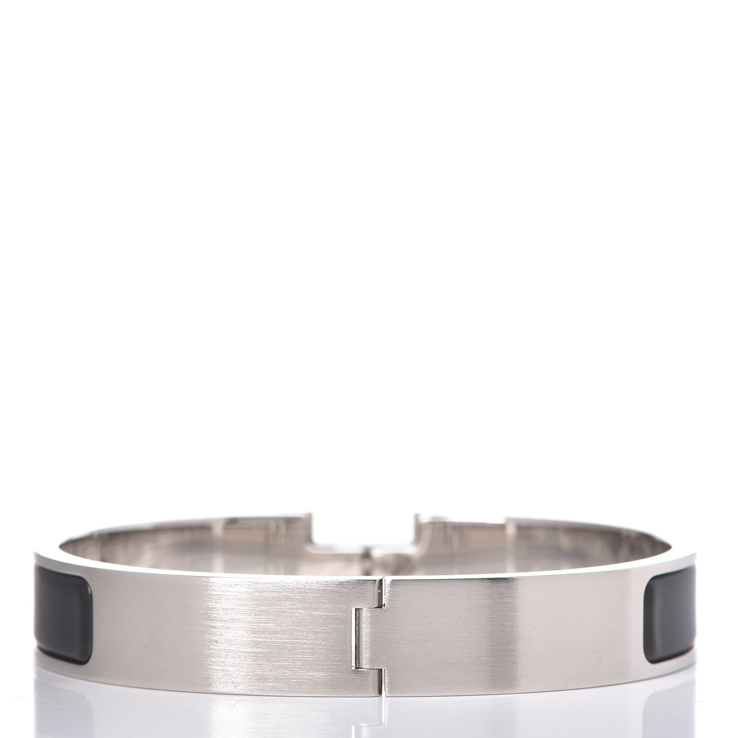 Matte Enamel Narrow Clic Clac HH Bracelet GM Black