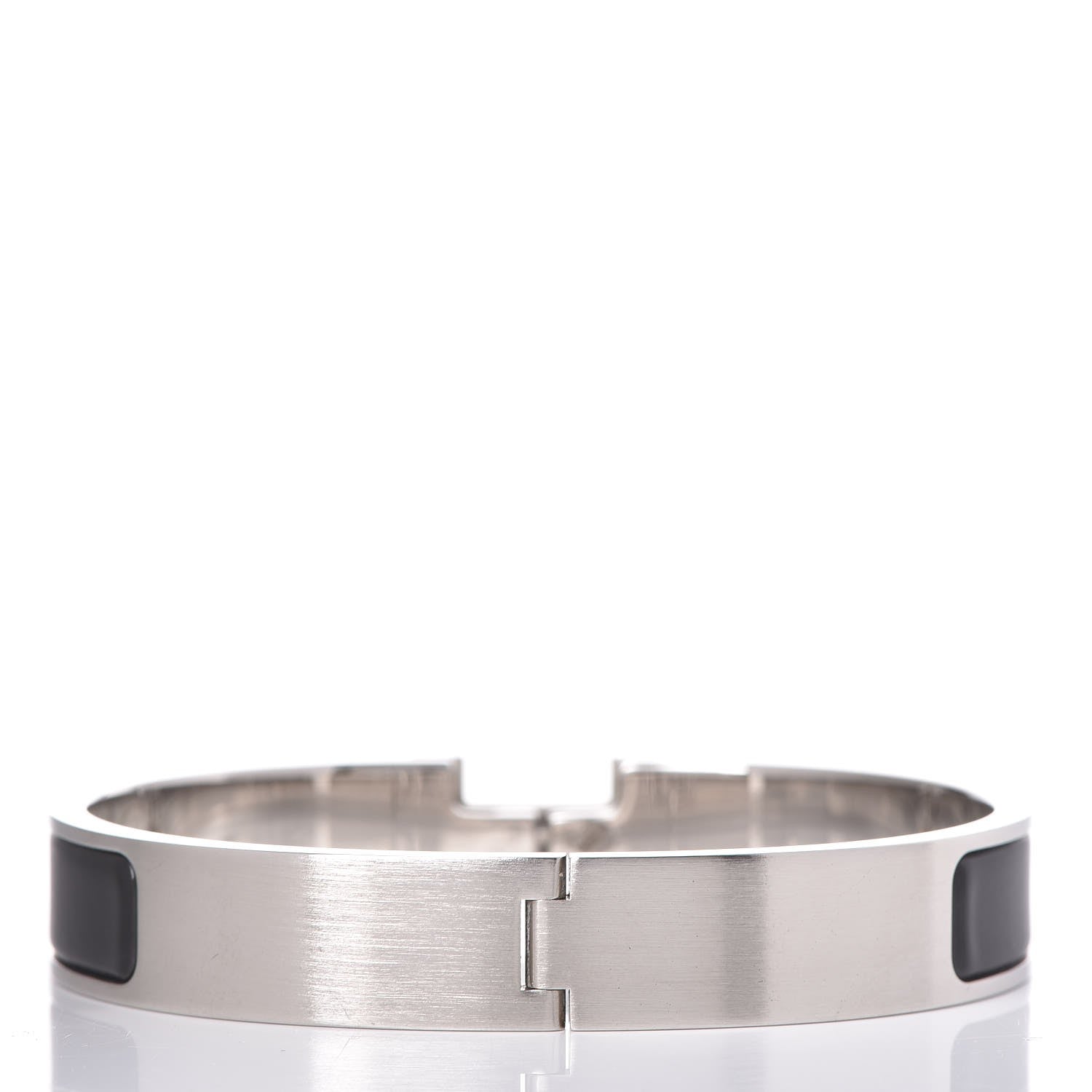Hermes Matte Enamel Narrow Clic Clac HH Bracelet GM Black 3 of 6