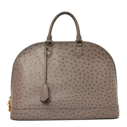 Louis Vuitton Ostrich Alma GM Gris 1 of 11