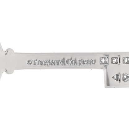 Tiffany Platinum Diamond Victoria Round Key Pendant 3 of 4