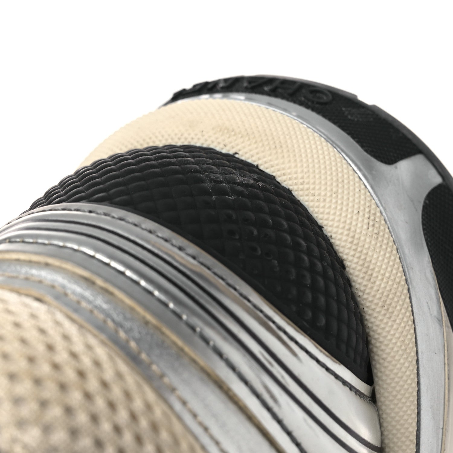Chanel Fabric Laminated Calfskin Stretch CC Womens Sneakers 38.5 White Gold Silver 13 of 15