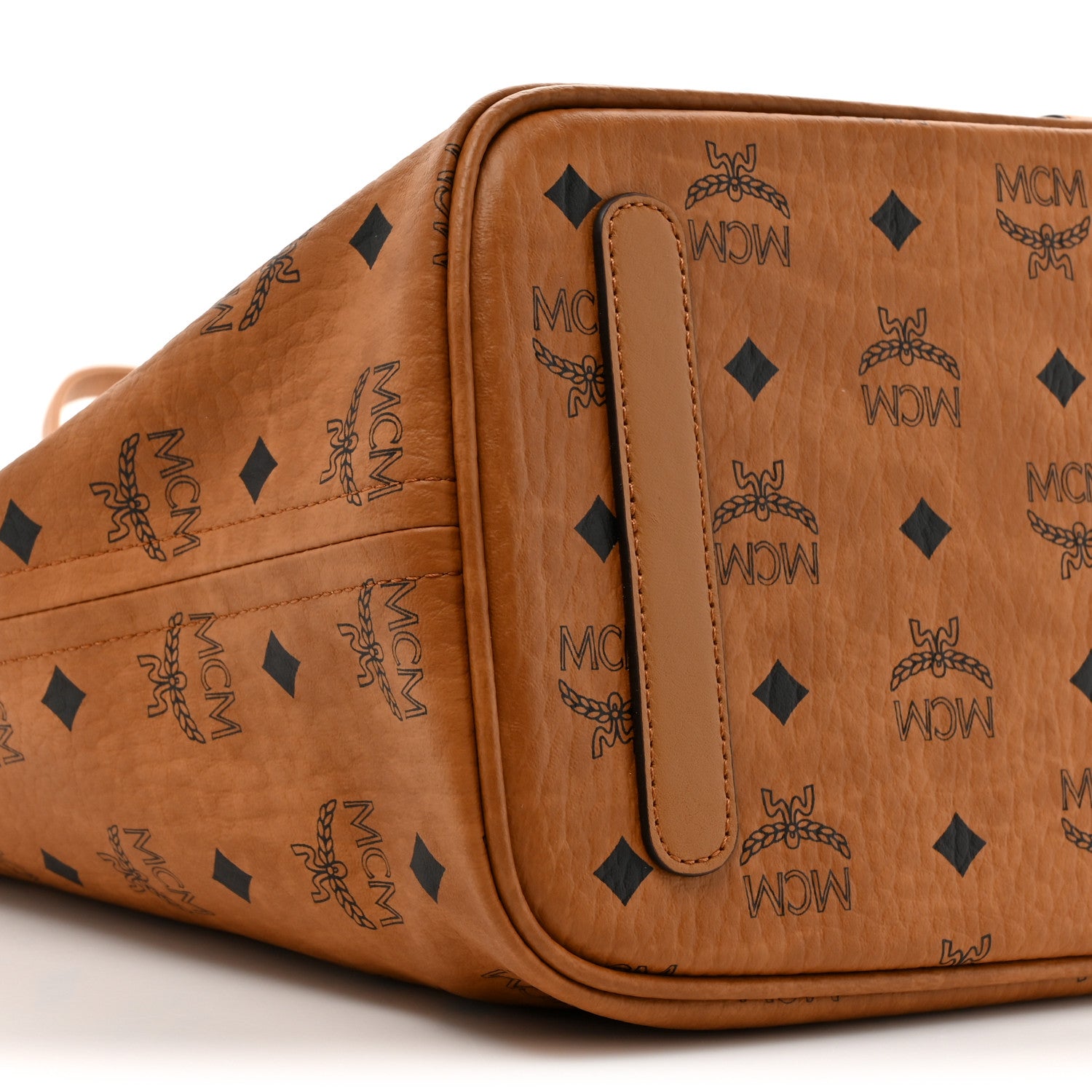 MCM Visetos Medium Liz Reversible Shopper Tote Cognac 17 of 18