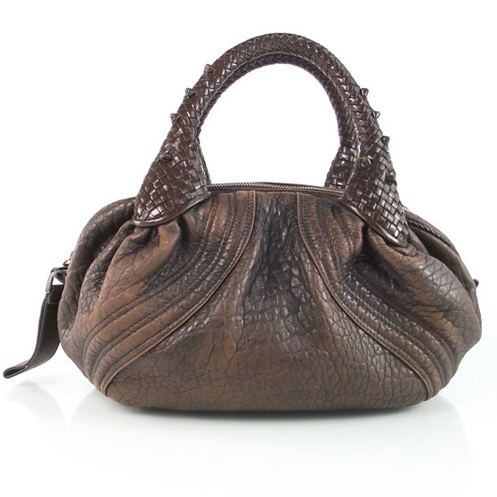 Fendi Nappa Nuvolata Spy Bowler Cognac 3 of 12