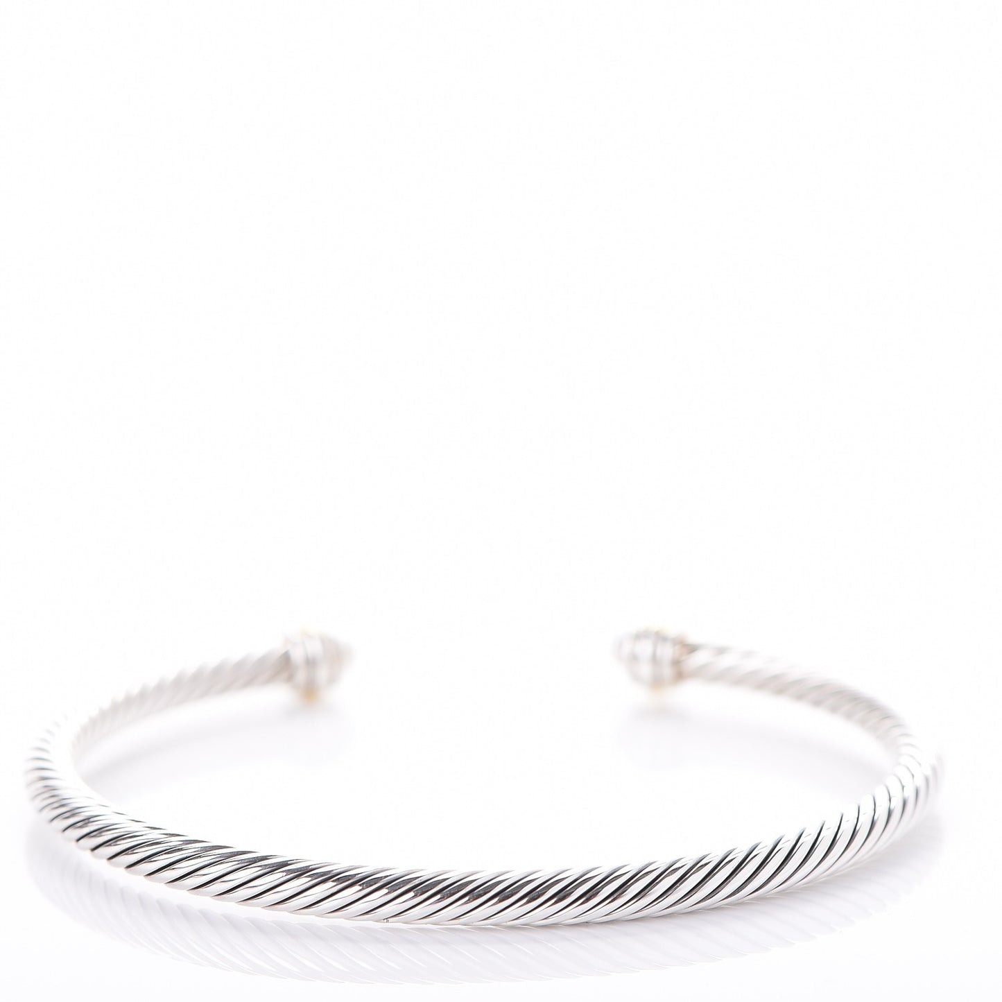 Sterling Silver 18K Yellow Gold 4mm Cable Classics Bracelet