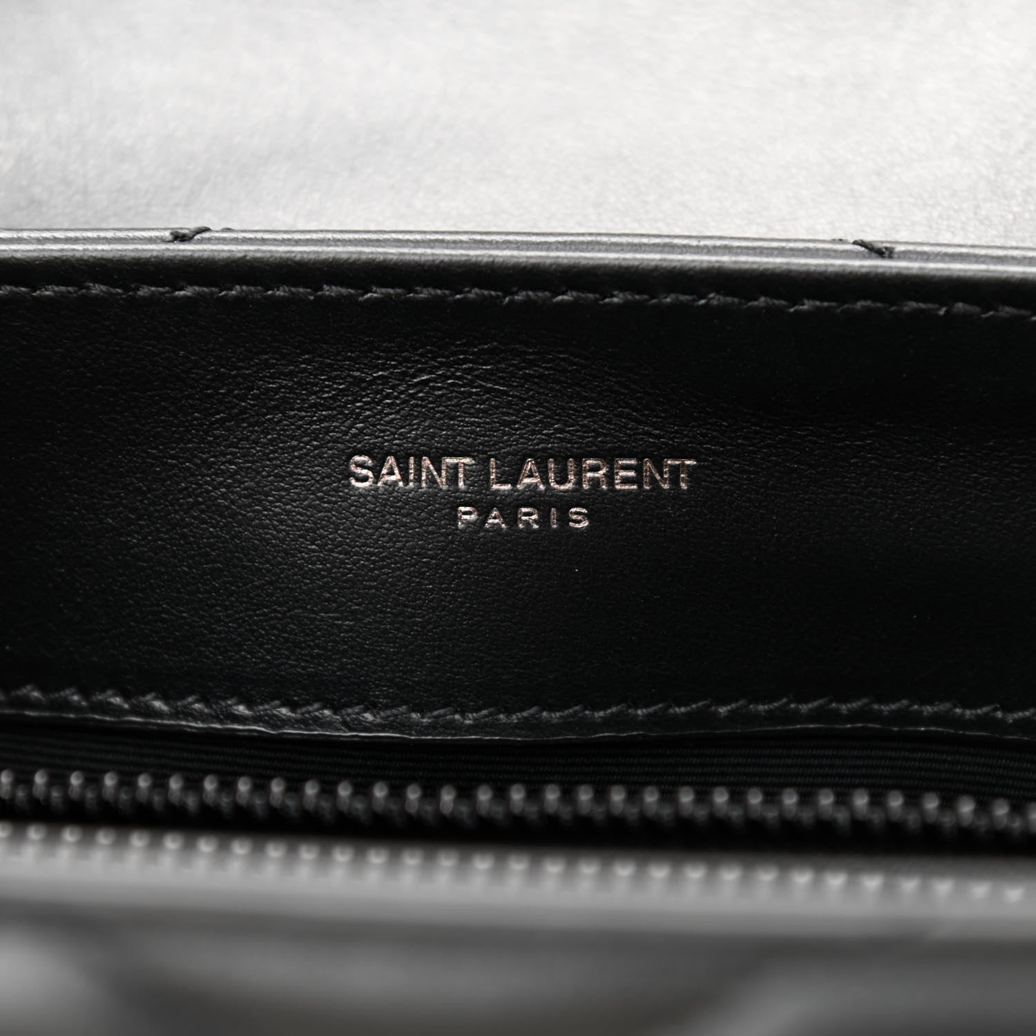 Saint Laurent Calfskin Y Quilted Monogram Monochrome Small Loulou Chain Satchel Black 6 of 9