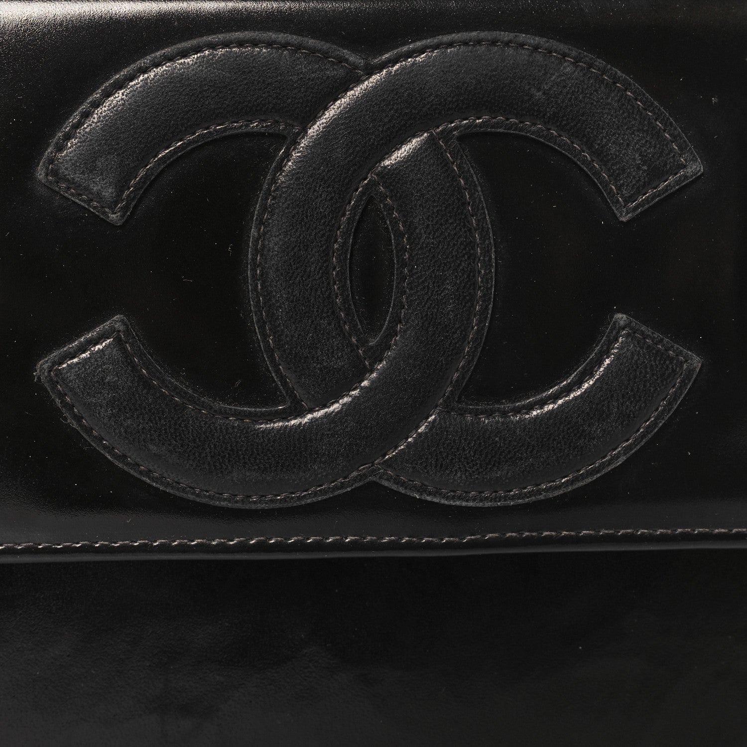 Chanel Lambskin Patent CC Snake Chain Flap Bag Black 8 of 11