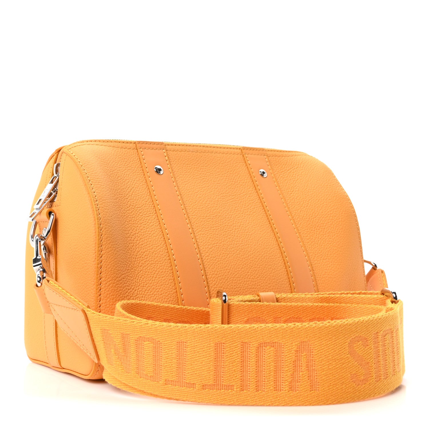 Louis Vuitton Grained Calfskin Aerogram City Keepall Safran Yellow