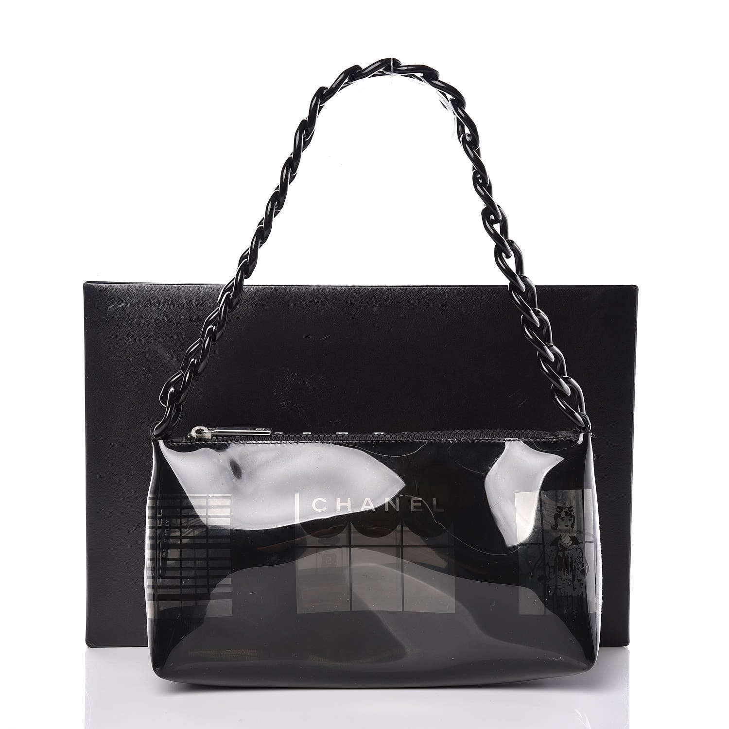 Chanel Vinyl Coco Window Pochette Black 14 of 14