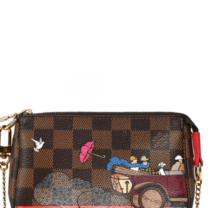 Louis Vuitton Damier Ebene 2015 Christmas Animation Mini Pochette Accessories 8 of 13