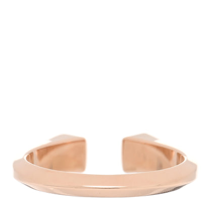 Hermes 18K Rose Gold Diamond PM Clou de Forge Ring 53 6.25 3 of 5