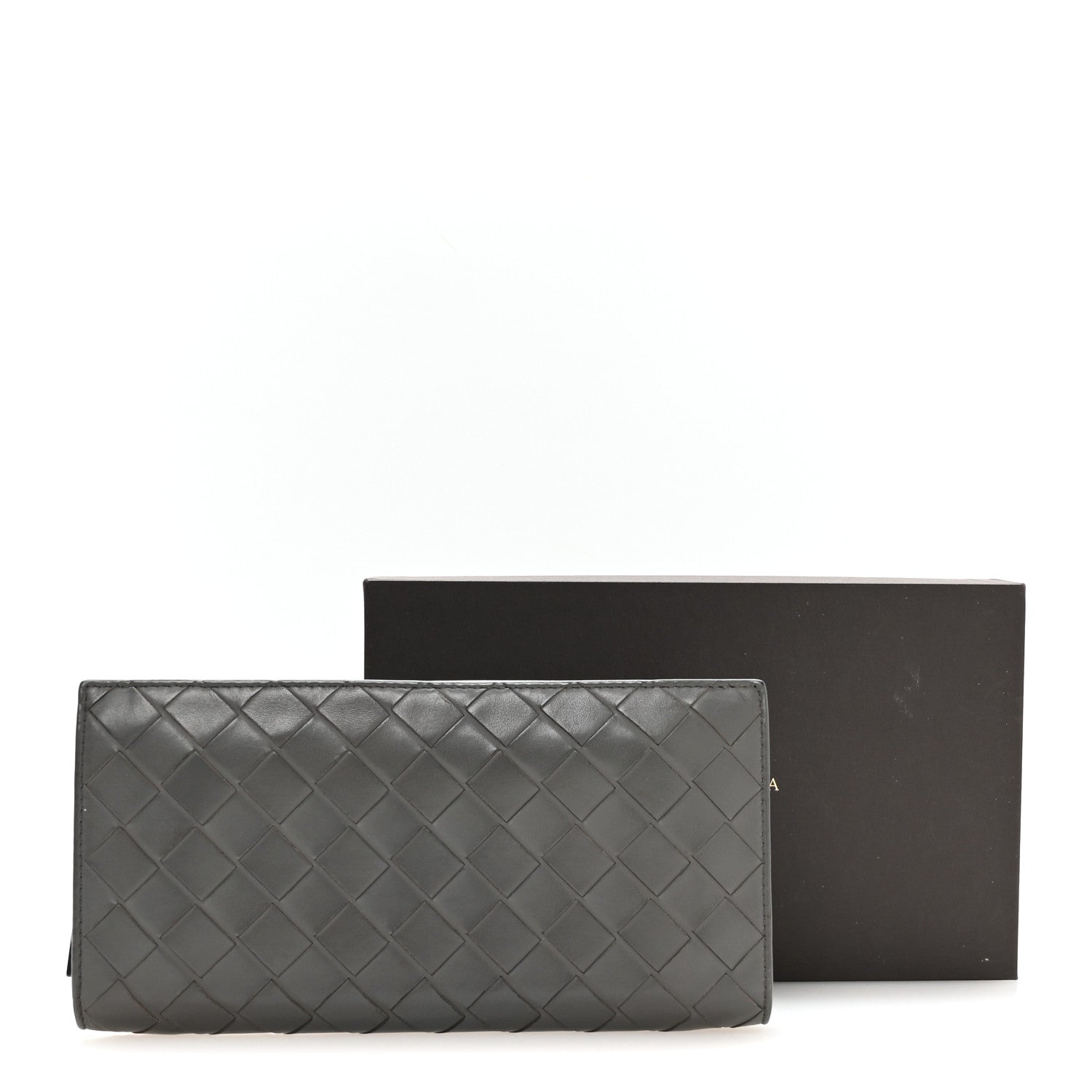 Bottega Veneta Nappa Intrecciato Zip Around Wallet Grey 8 of 8