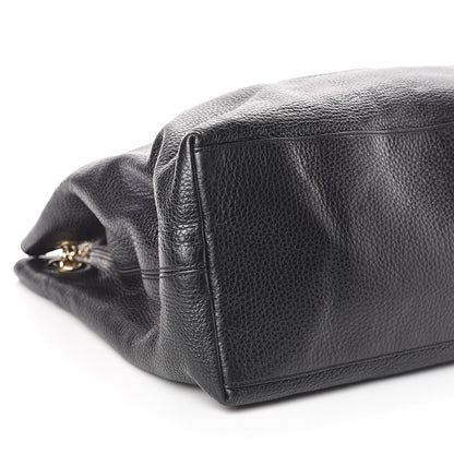 Gucci Pebbled Calfskin Large Soho Chain Shoulder Bag Black 8 of 9