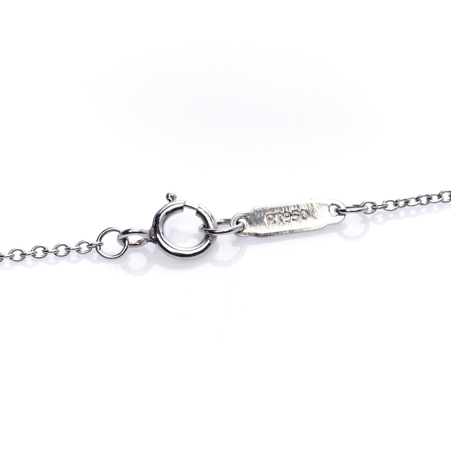 Tiffany Platinum Diamond Mini Heart Pendant Necklace 5 of 6