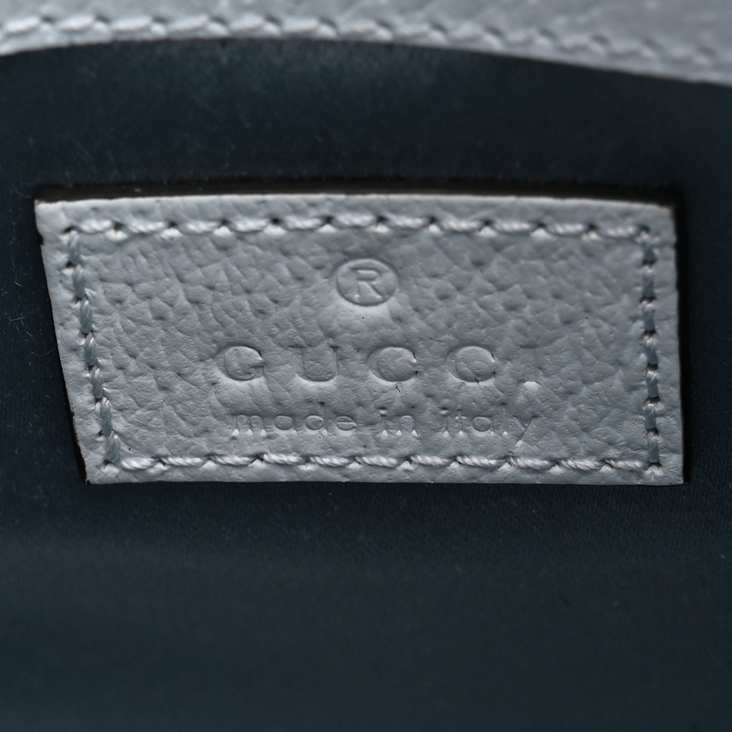 Textured Dollar Calfskin Super Mini Diana Tote Bag  Pale Blue