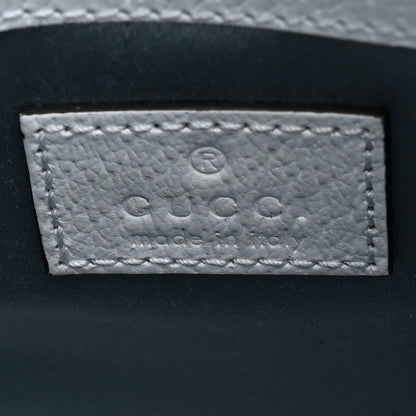 Gucci Textured Dollar Calfskin Super Mini Diana Tote Bag  Pale Blue 6 of 11